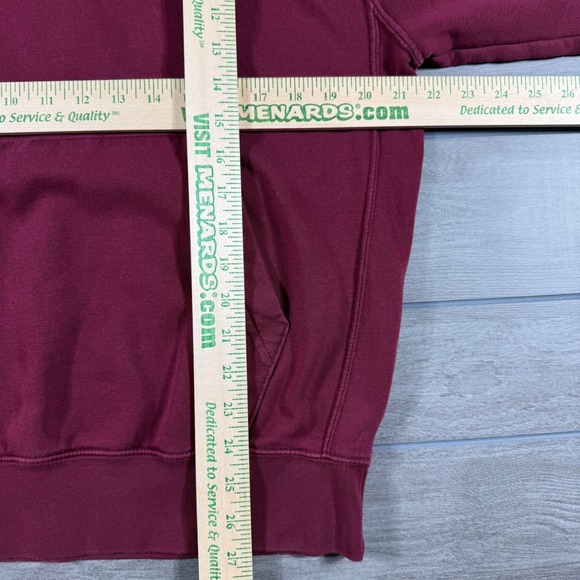 Nike Mens Club Fleece Hoodie Maroon Burgundy Pullover Sweatshirt Medium - Picture 3 of 6